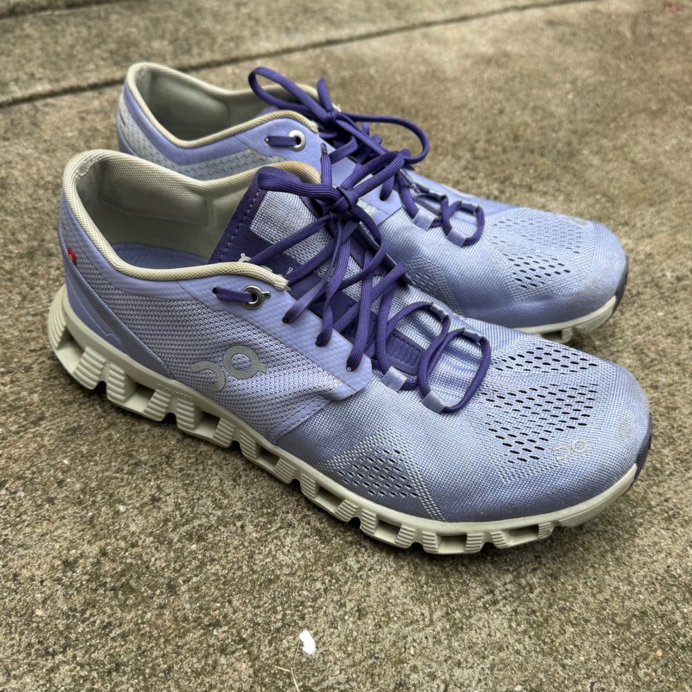 On Cloud X Running Shoes Womens 9.5 Purple Lavender Training Sneakers